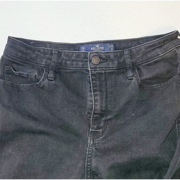 Hollister Black Super Skinny Ultra High Rise Jeans Size 11R (30x30) Woman's - Picture 5 of 11